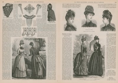 Sida från La Mode Illustree av French School