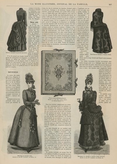 Sida från La Mode Illustree av French School