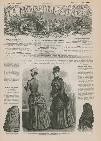 Sida från La Mode Illustree av French School
