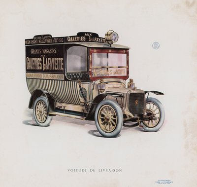 Sida från Panhard & Levassors katalog (färg litho) av French School