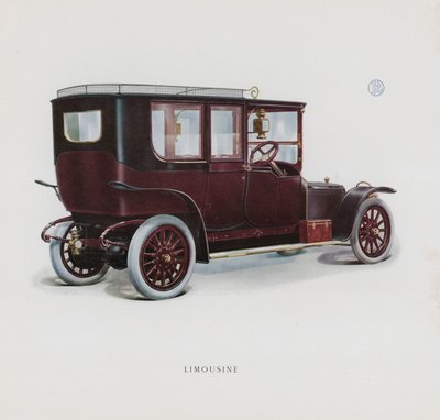 Sida från Panhard & Levassors katalog (färg litho) av French School