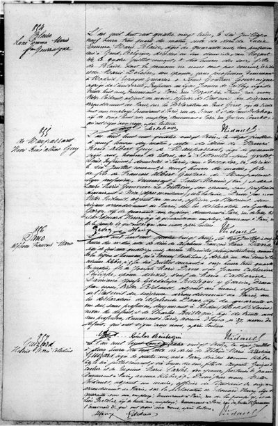 Sida med Guy de Maupassants (1850-93) dödsattest 7 juli 1893 (penna och bläck på papper) (se 199748 för detaljer) av French School