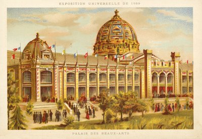 Palace of Fine Arts, världsutställningen 1889, Paris av French School
