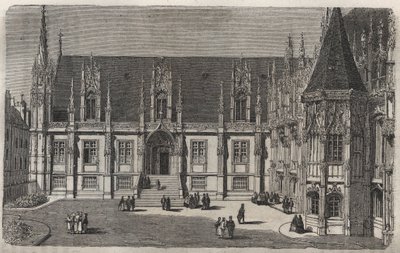 Justitiepalatset i Rouen - gravyr i "Histoire de France" av Victor Duruy (1811-1894) - 1882 av French School
