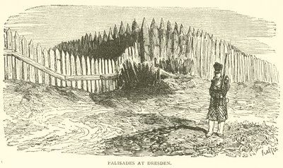 Palisader i Dresden (gravyr) av French School