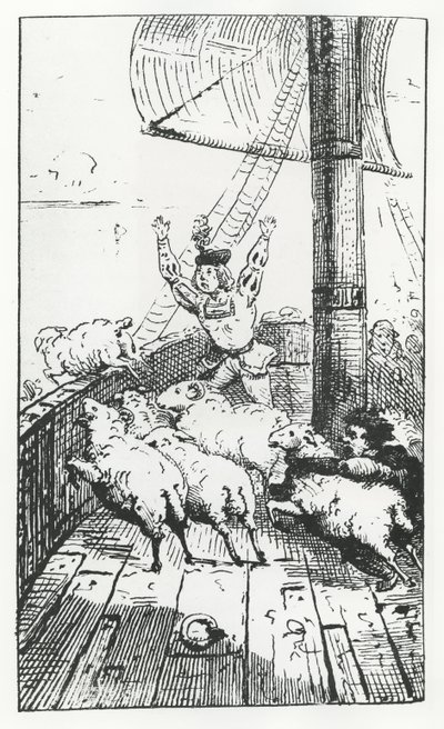 Panurges får, illustration från 