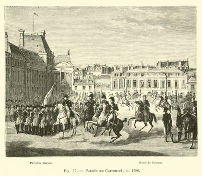 Parad vid karusellen, 1796 av French School