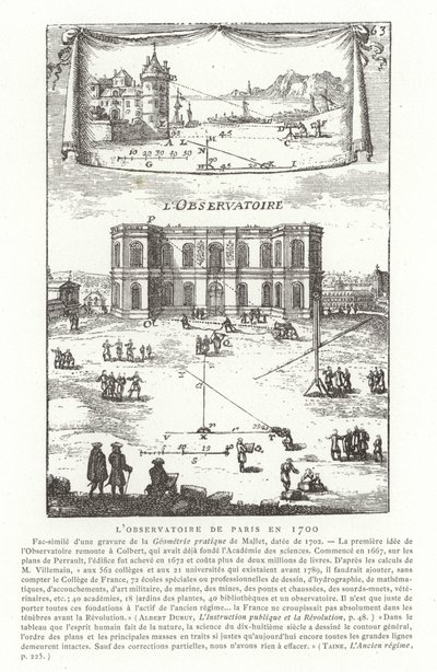 Paris observatorium år 1700 av French School