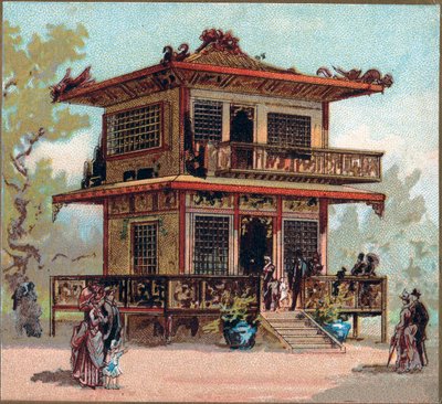 Paris. Universell utställning 1889: Japanska paviljongen. av French School