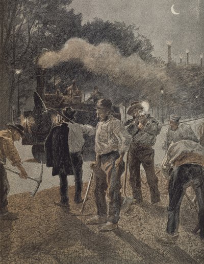 Paris, nattarbete, sent 1800-tal av French School