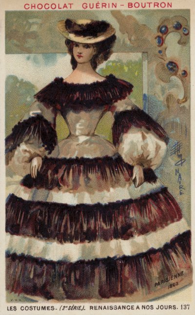 Parisiskt mode, 1863 av French School