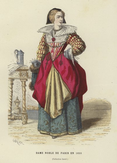 Parisisk adelsdam, 1633 av French School