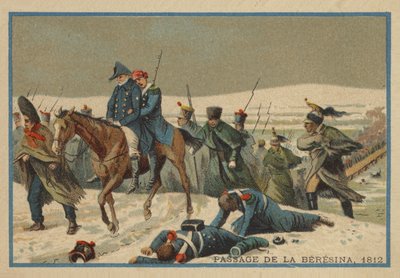 Passage av Berezina 1812 av French School