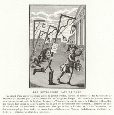 Patriotiska gatlyktor av French School