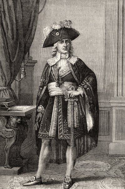 Paul Francois Jean Nicolas Comte de Barras (1755-1829), från "Historia om den franska revolutionen" av Louis Blanc av French School