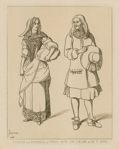Bönder i närheten av Paris, 1676 av French School