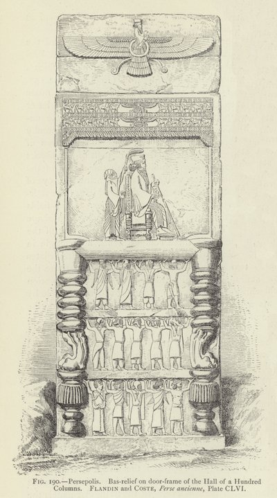 Persepolis, Basrelief på dörrkarmen till Hall of a Hundred Columns av French School