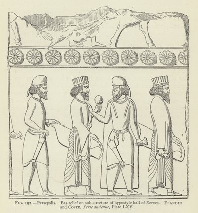 Persepolis, Bas-relief på understrukturen av hypostyle hall av Xerxes av French School
