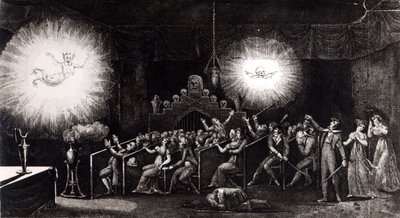 Phantasmagoria, från Scientific and Anecdotal Recreational Memoirs av Etienne Gaspard Robertson (1763-1837), Paris, 1831 av French School