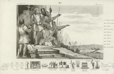 Filip II av Frankrike vinner slaget vid Bouvines efter bön, 1214 av French School