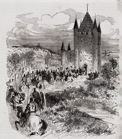 Philippe le Bel, som inte trodde att han var säker, kom för att söka skydd vid Tempeltornet - i "Paris genom århundradena" av H. Gourdon de Kenouillac, red. F. Roy, skatt. Chanaine & Fils, volym I av French School