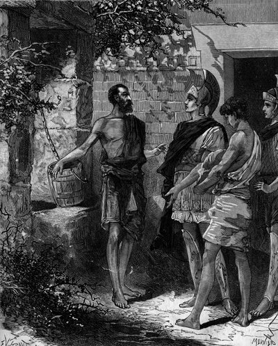 Phocion (Phokion) (402 f.Kr. - 318 f.Kr.) är en atensk strategi och talare som tar emot Alexander den stores sändebud efter Arbelles seger. av French School