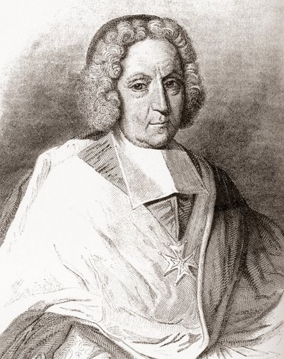 Pierre-Paul Guérin de Tencin, 1679-1758. Fransk kyrklig, ärkebiskop av Embrun och Lyon och kardinal. Från Les Heures Libres publicerad 1908. av French School