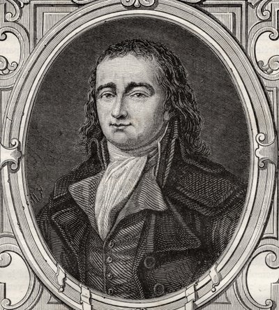 Pierre Gaspard Chaumette (1763-94) ur "Histoire de la Revolution Francaise" av Louis Blanc (1811-82) av French School