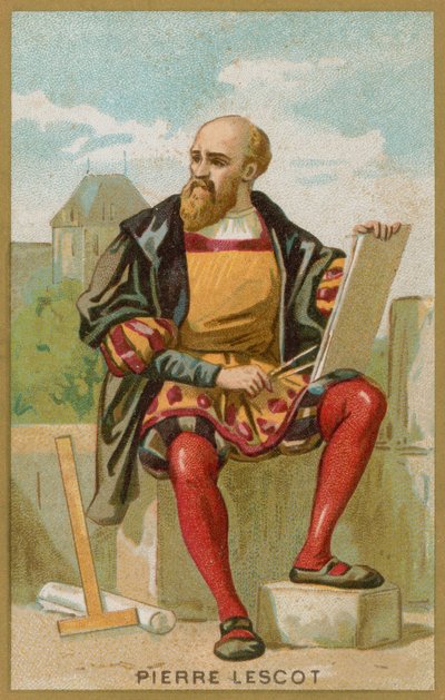 Pierre Lescot (chromolitho) av French School