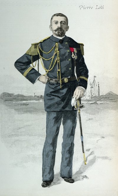 Pierre Loti (1850-1923), omslagsillustration av La Revue Illustree, 1 oktober 1889 av French School