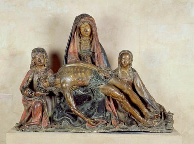 Pieta (målat trä) av French School