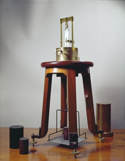 Piezoelektrisk kvartsapparat, designad av Pierre (1859-1906) och Jacques Curie, 1897 av French School