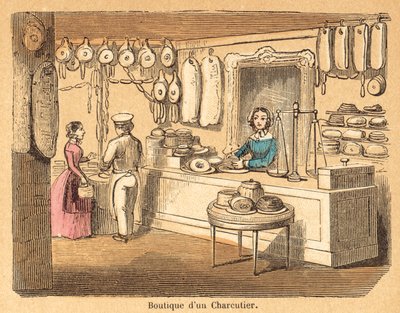 Gris (färgad gravyr) av French School