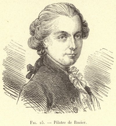 Pilatre de Rozier (gravyr) av French School