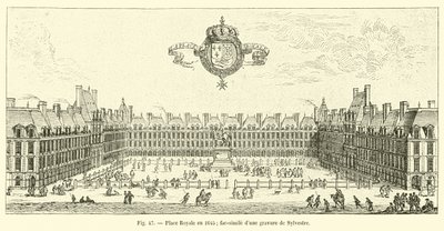 Kungliga torget 1645; faksimil av en gravyr av Sylvestre av French School