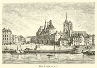 Place de Greve 1778 av French School