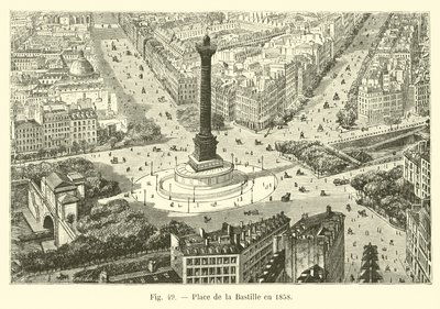 Place de la Bastille 1858 av French School