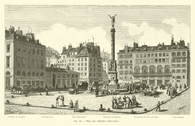 Place du Chatelet, 1820-1855 av French School