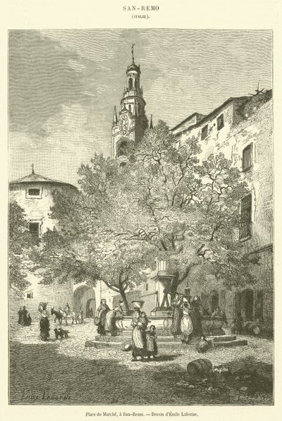 Salutorget, i San-Remo (gravyr) av French School
