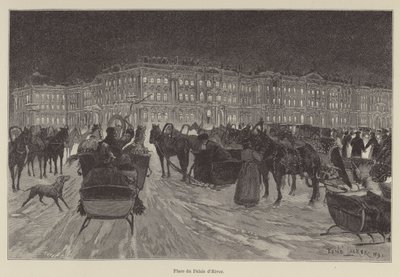 Vinterpalatstorget (gravyr) av French School
