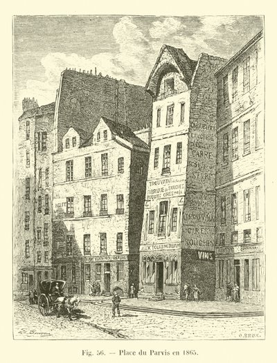 Place du Parvis 1865 av French School