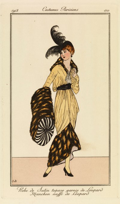 Plansch 110 från "Costumes Parisiens av French School