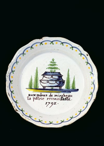 Tallrik, 1791 (keramik) av French School