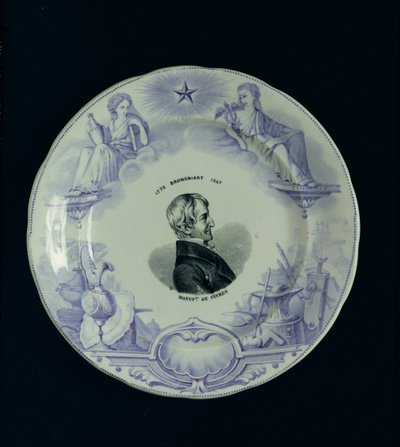 Tallrik med ett porträtt av Alexandre Brongniart (1770-1847) (keramik) av French School