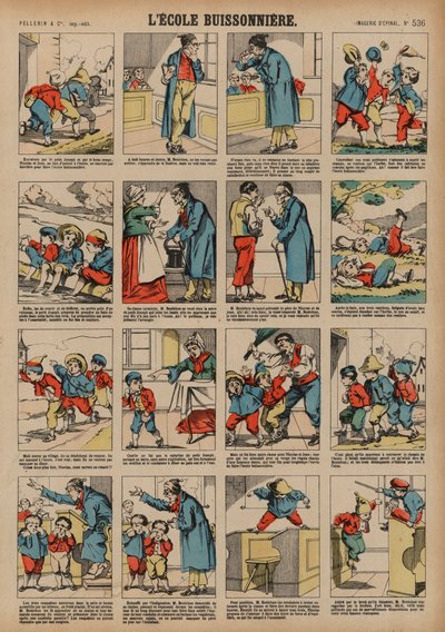 Skokare från skolan (färgad gravyr) av French School