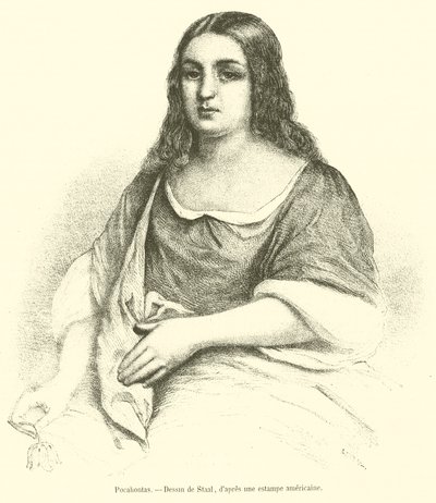 Pocahontas (gravyr) av French School