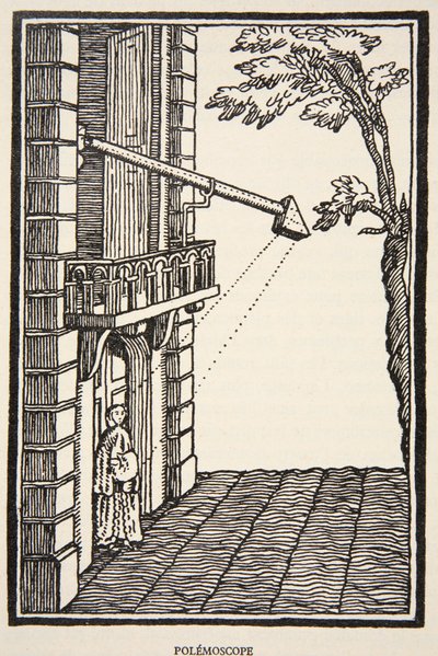 Polemoscope, kopia av Boris Mestchersky (d.1957) illustration från Histoire de la Nation Francaise, Sciences, Volumes I & II, av Gabriel Hanotaux (1853-1944), 1924 av French School
