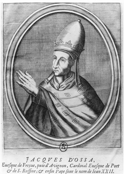 Påve Johannes XXII (gravyr) av French School