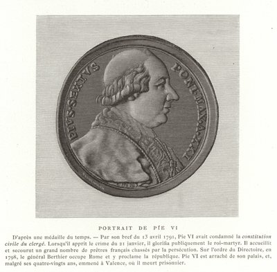 Påven Pius VI av French School