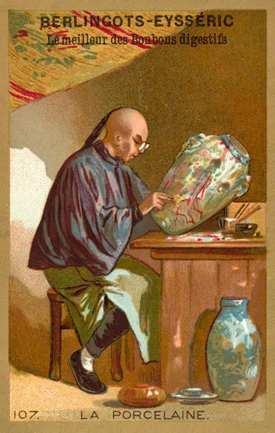 Porslin (chromolitho) av French School